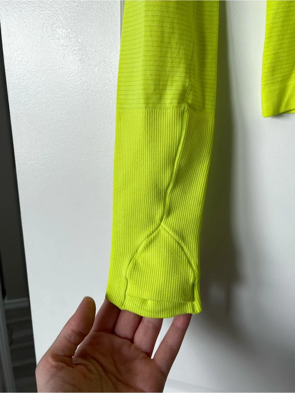 lululemon athletica Neon Yellow Long Sleeve Active Top
